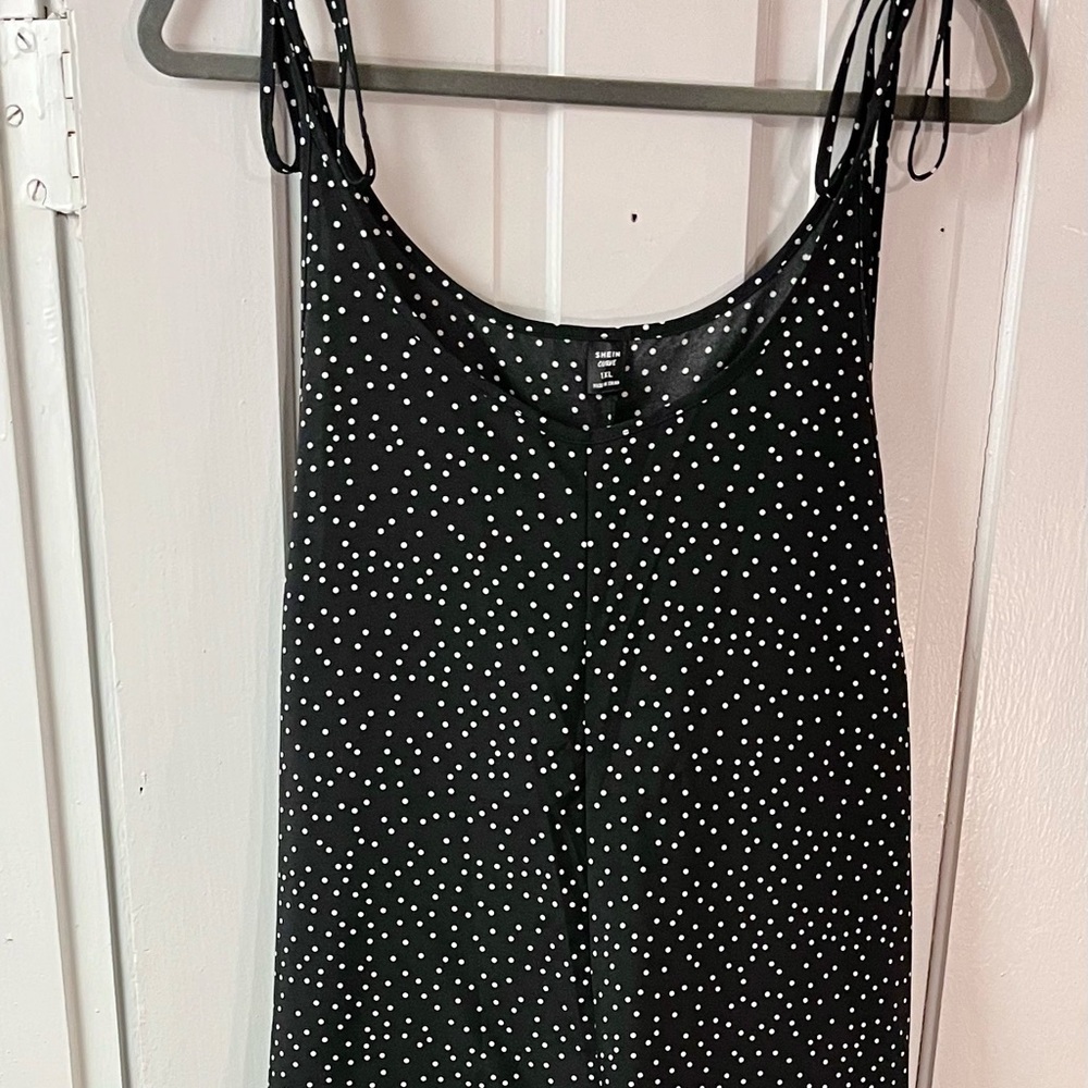 SHEIN Black jumper with White Polka Dots. Wide leg